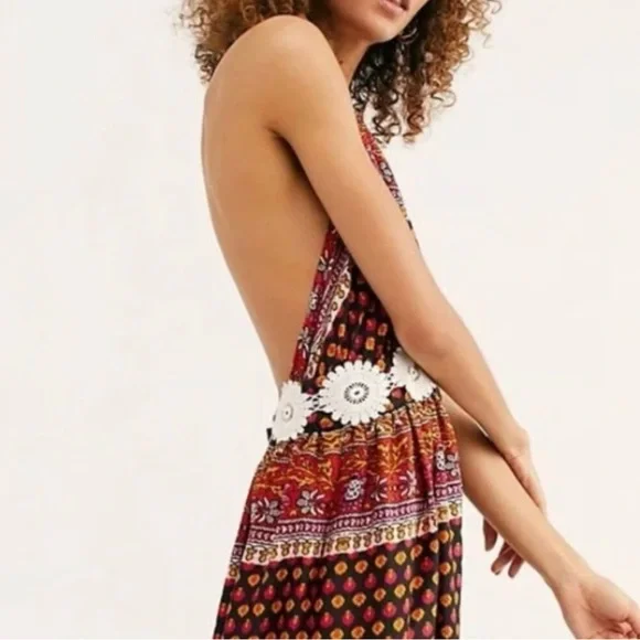 Free People rising sun harem jumpsuit NWOT Sz Sm bin f - Picture 2 of 8